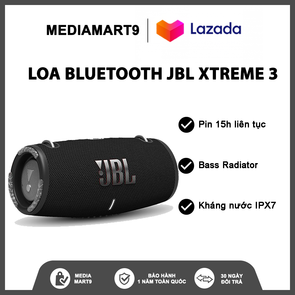 [Like Auth ] Loa Bluetooth JBL Xtreme 3-Loa Nghe Nhạc, Karaoke Công Suất Lớn 40W - Loa Bass Mạnh,Treble Rời -Tương Thích Với Máy Tính, Vi Tính, LapTop, PC - Chống Nước, Chống Bụi IP67 - Thời Gian Chơi Nhạc Lên Tới 15h-Màu Sắc Đa Dạng.