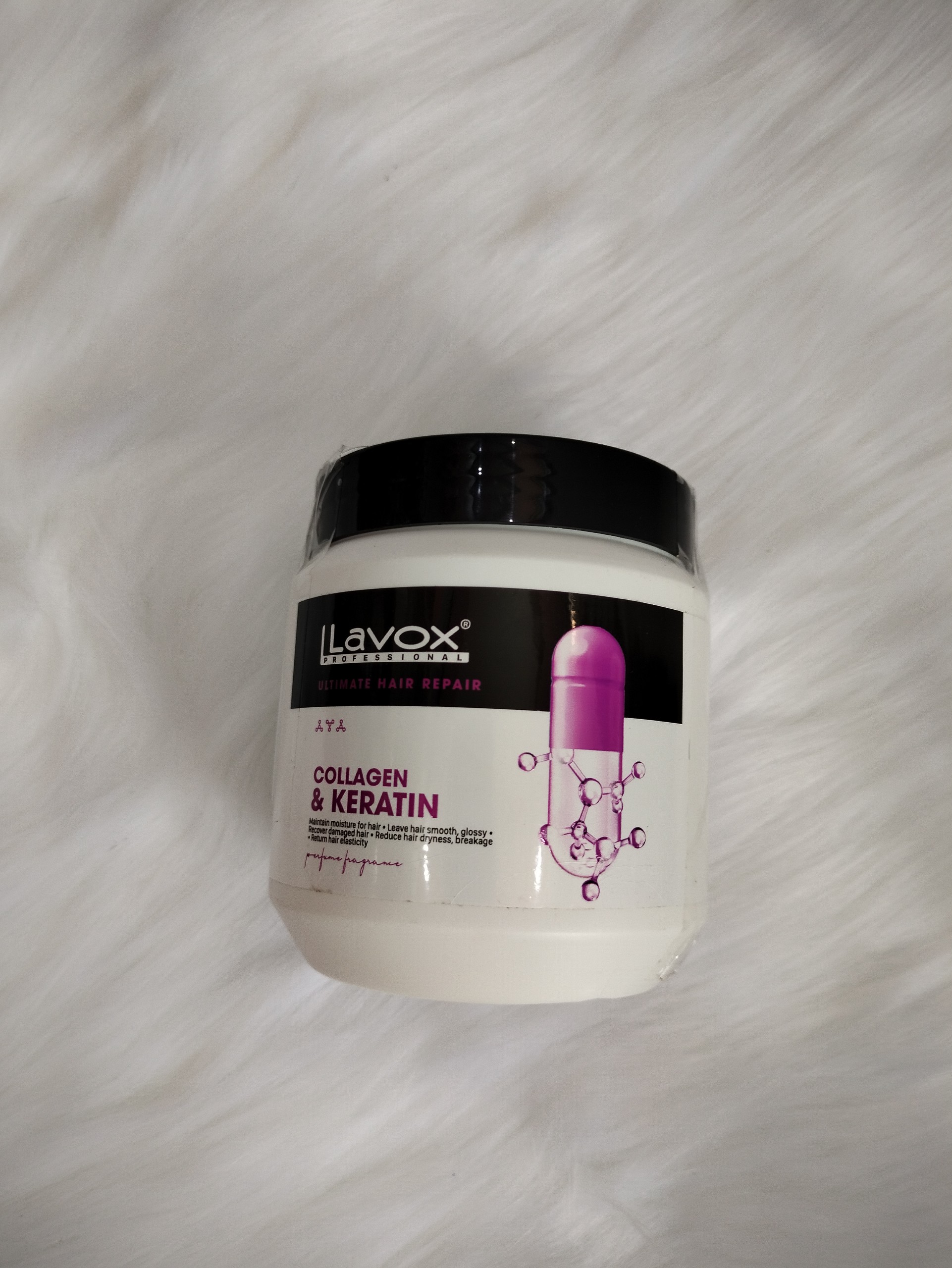 Hấp dầu phục hồi tóc collagen và keratin Lavox 500ml