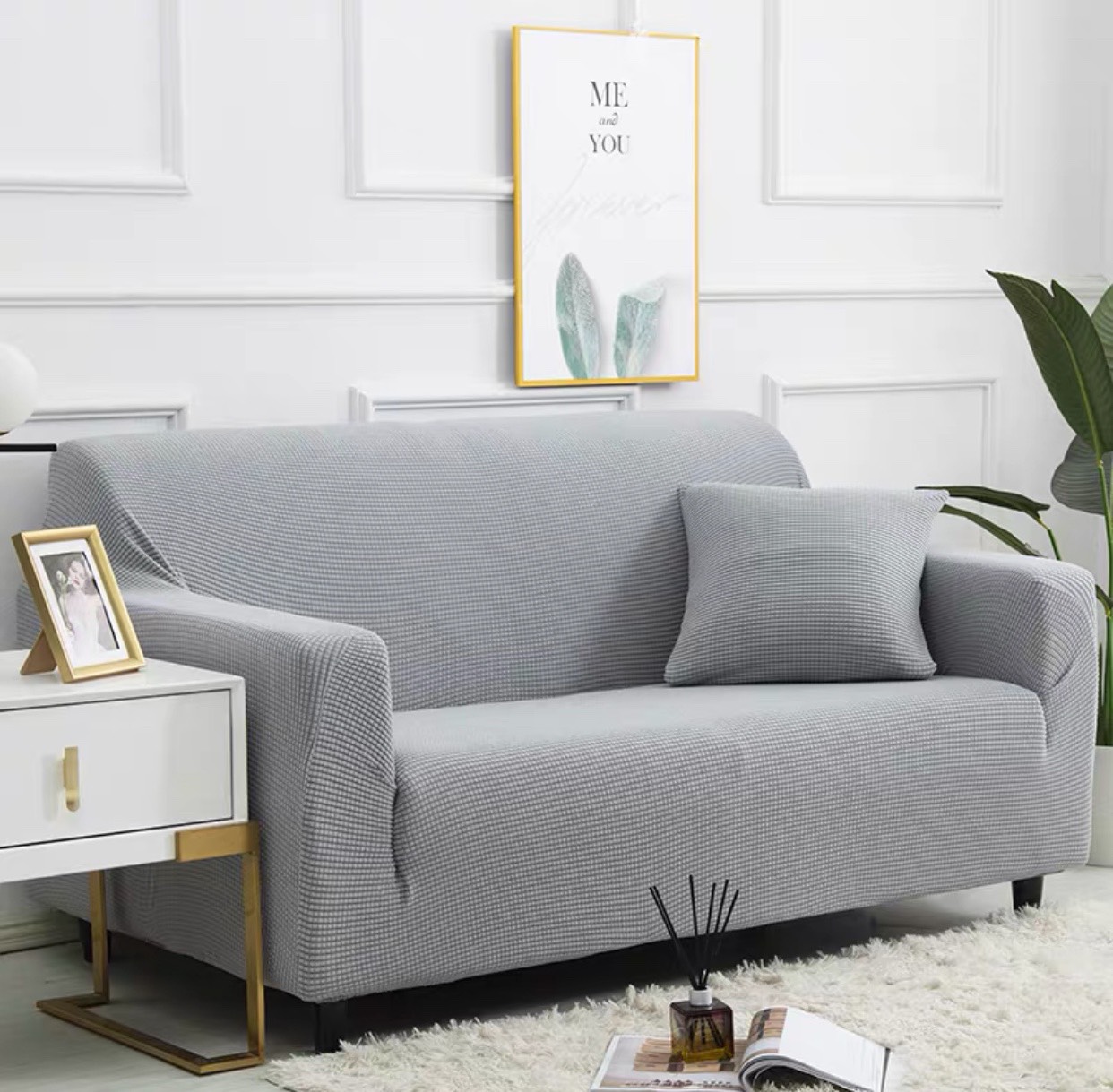 Drap bọc ghế sofa nhung gân