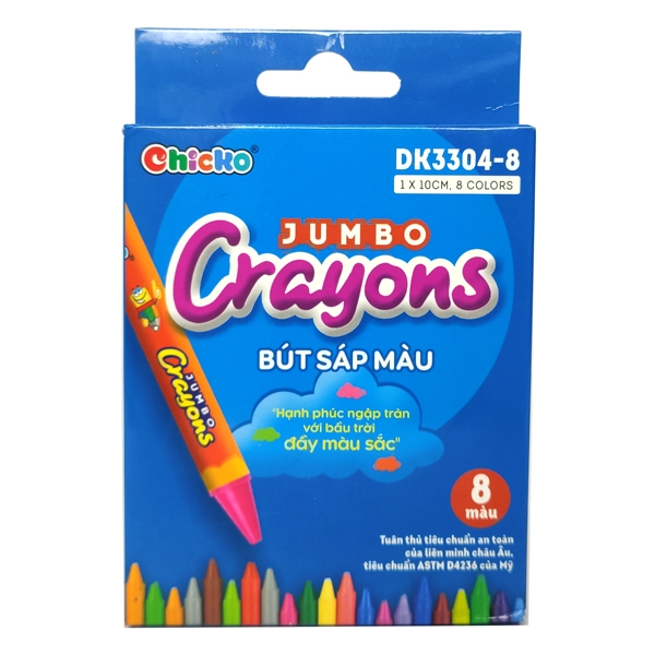 Bút Sáp 8 Màu Jumbo Crayons