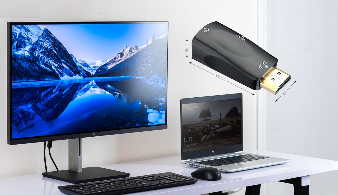 Đầu chuyển đổi HDMI sang VGA (trắng)