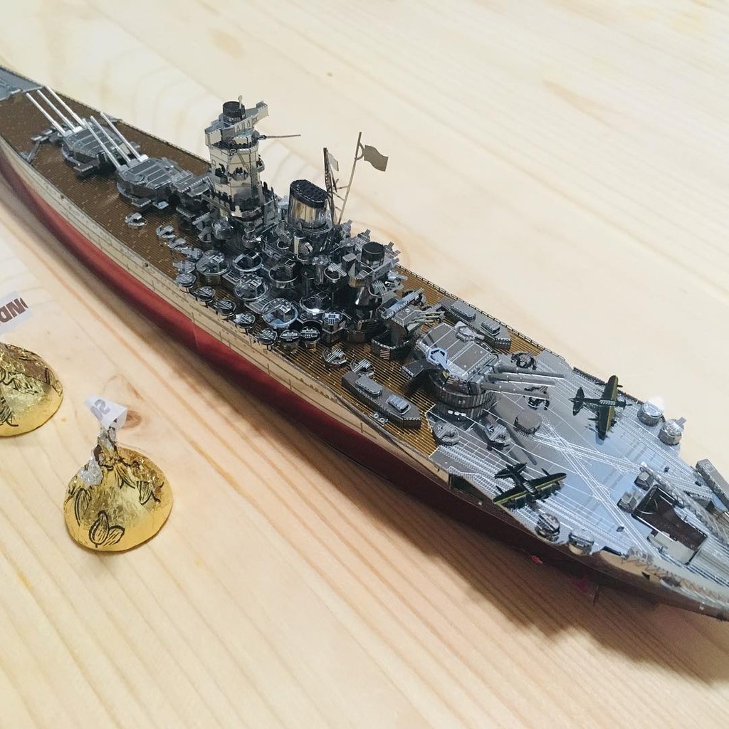 HCMChưa Ráp Mô Hình Thép 3D Tàu Chiến Thiết Giáp Hạm Nhật Bản Piececool