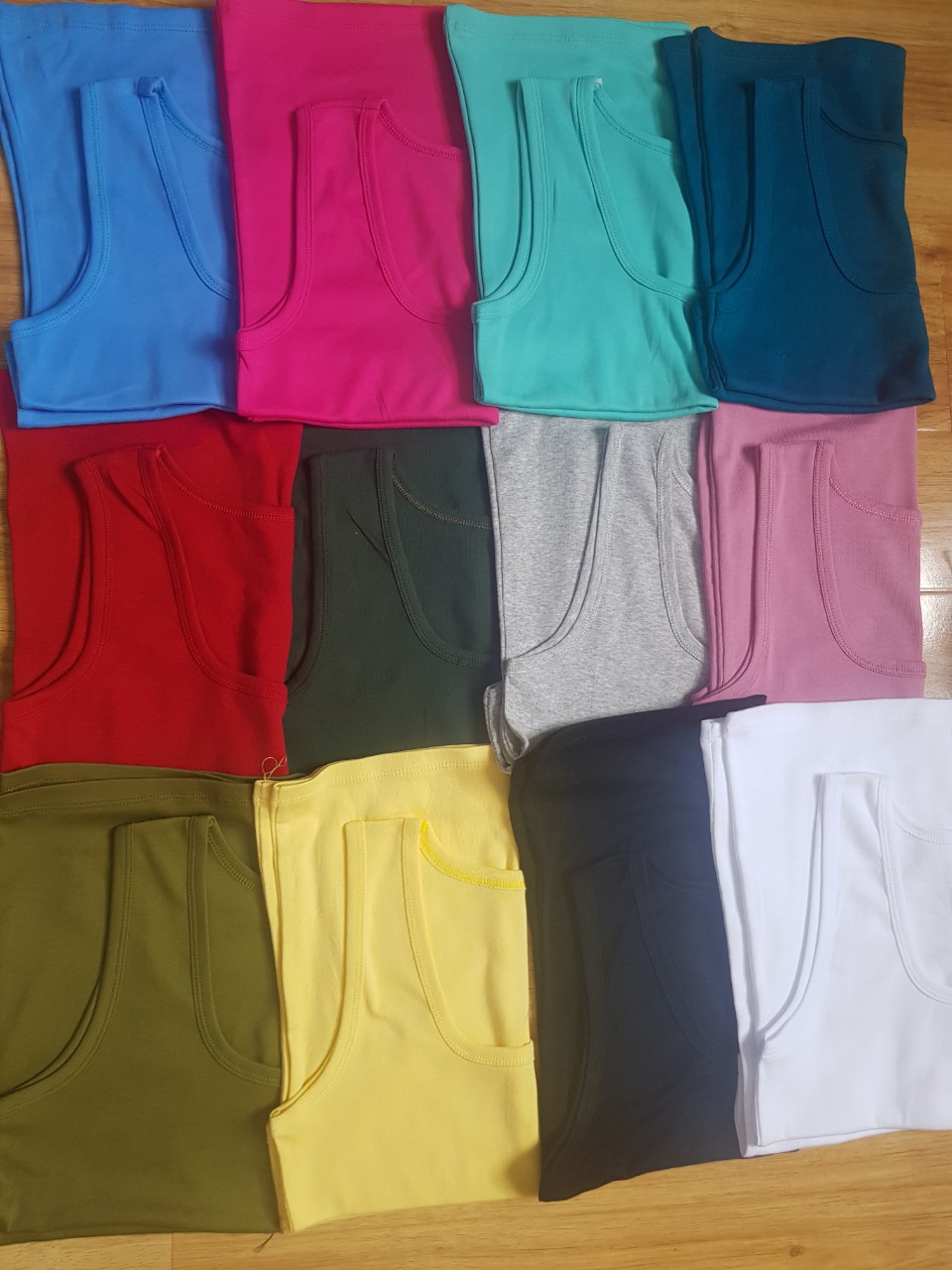 áo ba lỗ nữ , áo sát nách thun (55-68kg hình thật  )