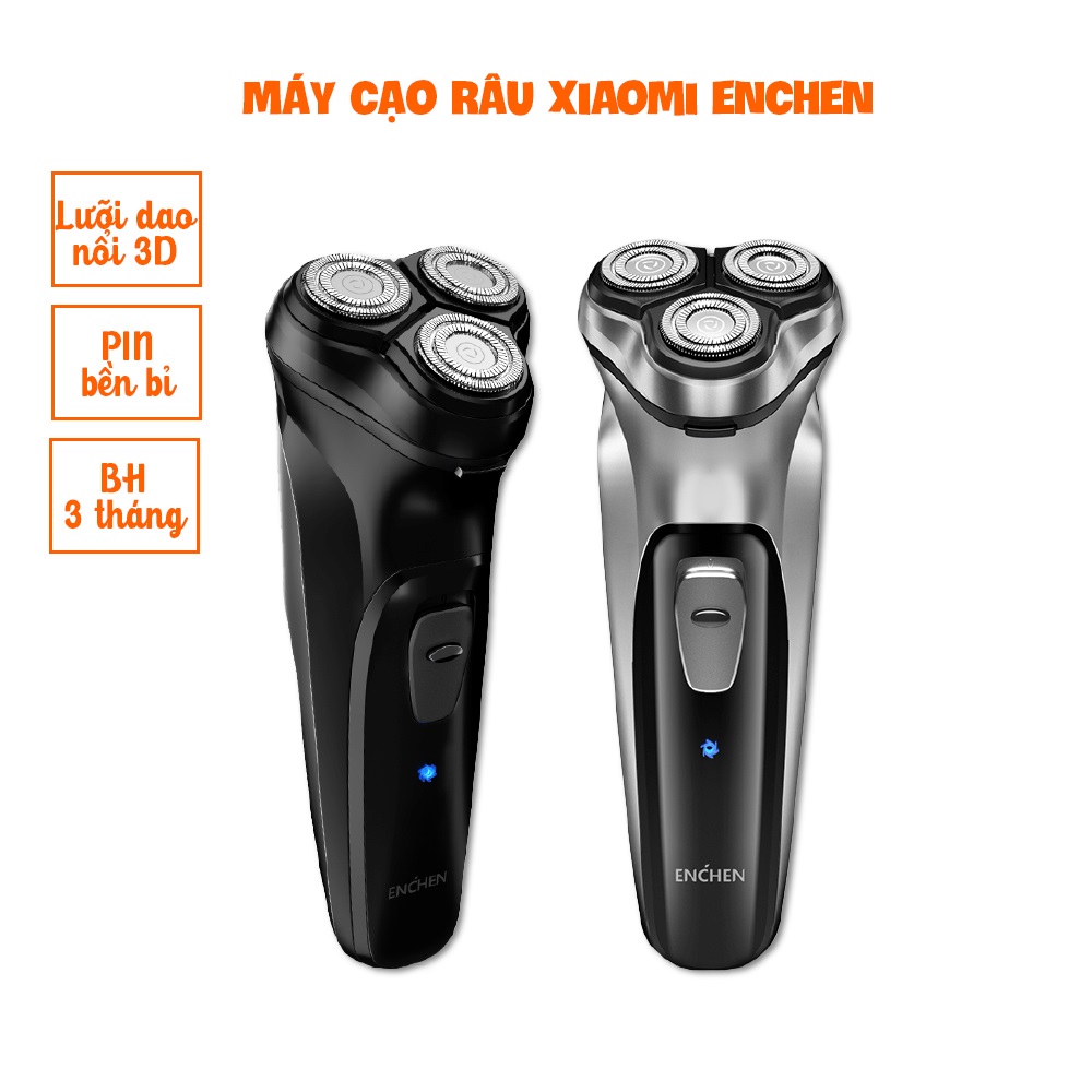 Máy cạo râu ENCHEN Blackstone - Đầu dao nổi 3D an toàn, chống gỉ - Dao cạo tự mài sắc - Sạc pin tiện dụng - Bảo hành 3 tháng Mianz Mart