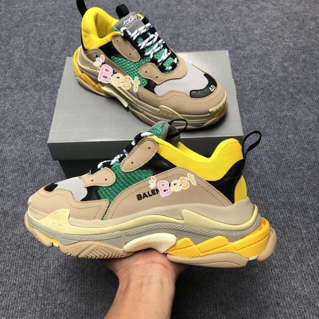 GIẦY SNEAKER ĐẾ PHÂN TẦNG TRIPS MÀU VÀNG XANH NAM NỮ (Full box)