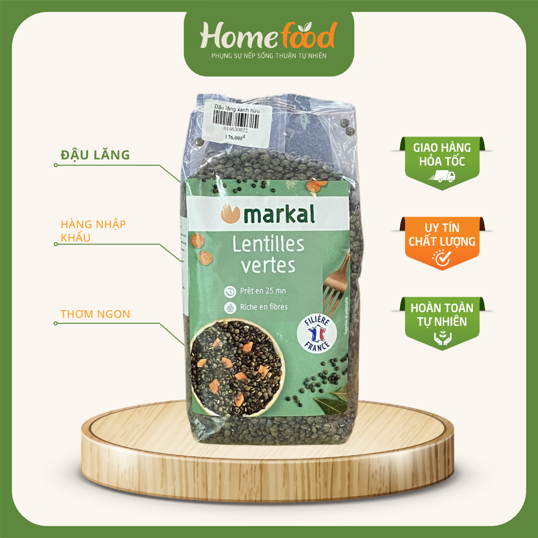 Đậu Lăng Xanh Hữu Cơ Markal 500G/ Đậu lăng