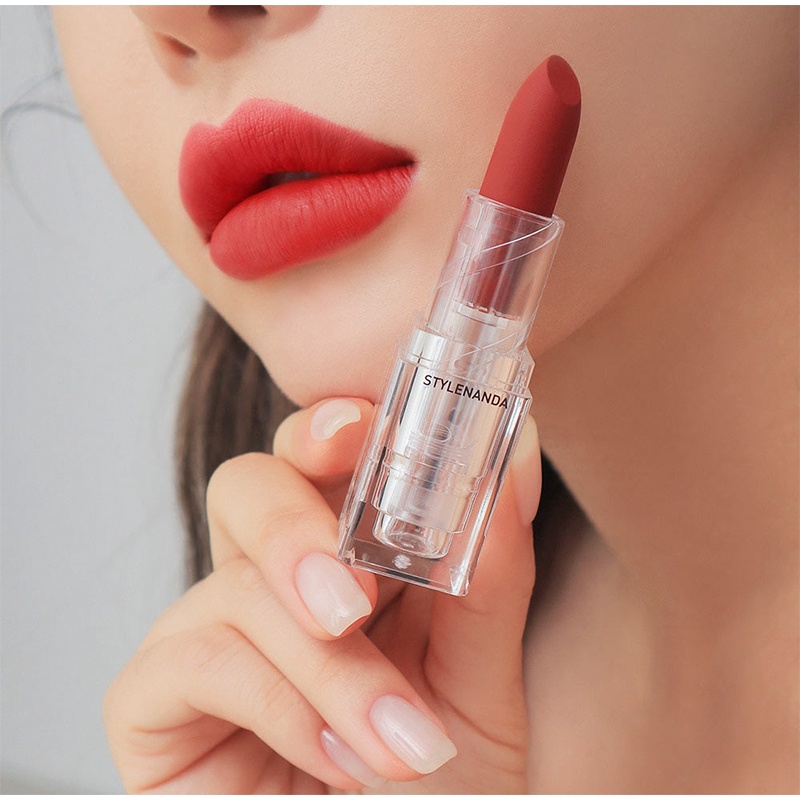Son Thỏi 3CE Stylenanda Vỏ Trong Suốt Soft Matte Lipstick - Clear Layer Edition