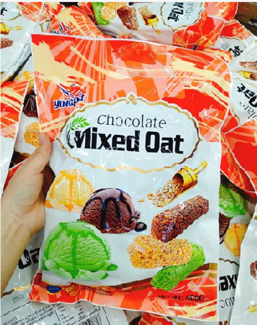 [MGG:10k] - [COMBO 5 GÓI] BÁNH YẾN MẠCH HÀN QUỐC KẸP HẠNH NHÂN GÓI 400G