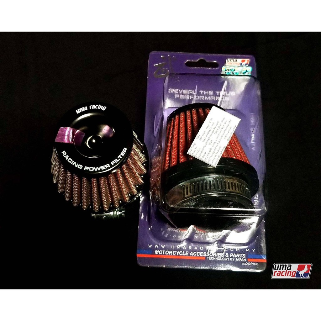 Lọc gió pô e UMA RACING HÀNG CHÍNH HÃNG ( Air Filter TRỤ Ú 35 - 38 - 48 MM  ) LZD-01