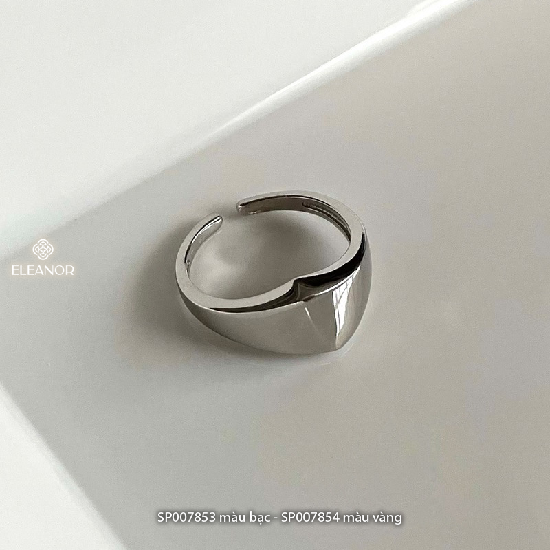 Nhẫn nữ hở bạc 925 Eleanor Accessories thiết kế đơn giản nhẫn trơn cá tính phụ kiện trang sức 7853