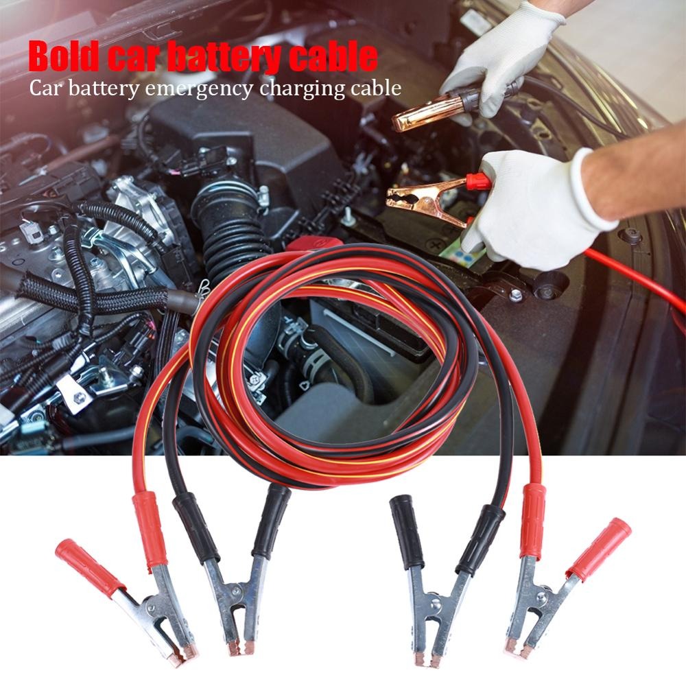 Dài 3 Mét Bộ Dây Cáp Kích Điện/ Câu Bình Ắc Quy Kẹp Cá Sấu Lõi Đồng - Rất Cần Thiết Cho Ôtô, Xe Hơi Chết Máy  - DCACQUY