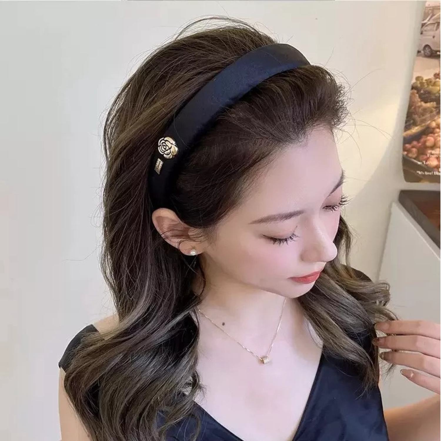 Bờm tóc/băng đô hoa trà siêu xinh cho chị em phụ nữ