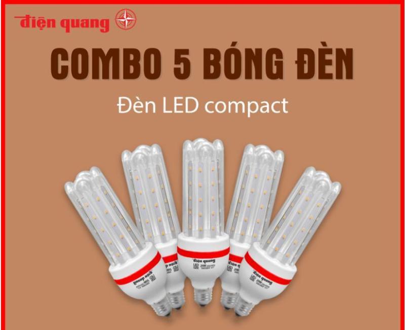 Combo 5 Đèn LED compact Điện Quang ĐQ LEDCP01 20765AW (20W, daylight, chống ẩm)