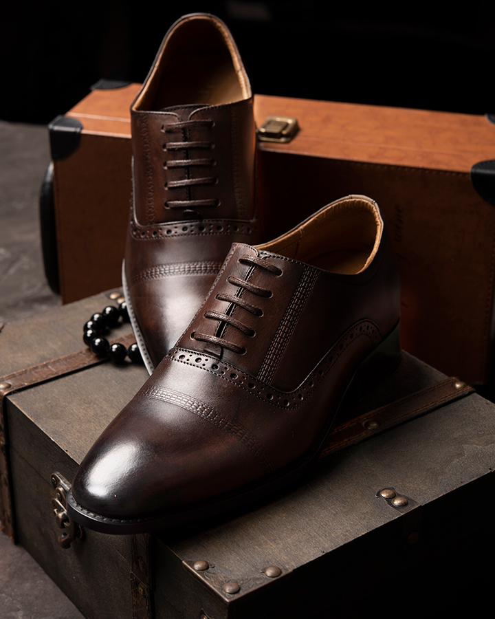 [6] shoes high male T&TRA A210 Brown red
