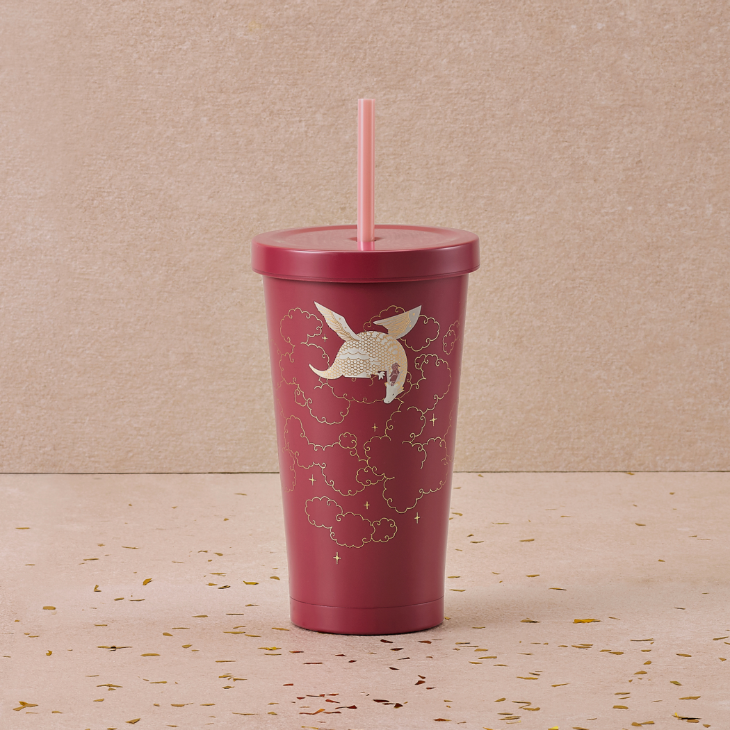 Ly Starbucks Cold Cup 15Oz (444ml) SS DRAGON N KEEPER ON CLOUD