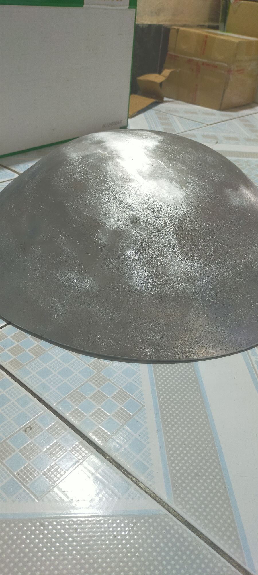 chảo gang đít vũng dk47cm đã mài bóng