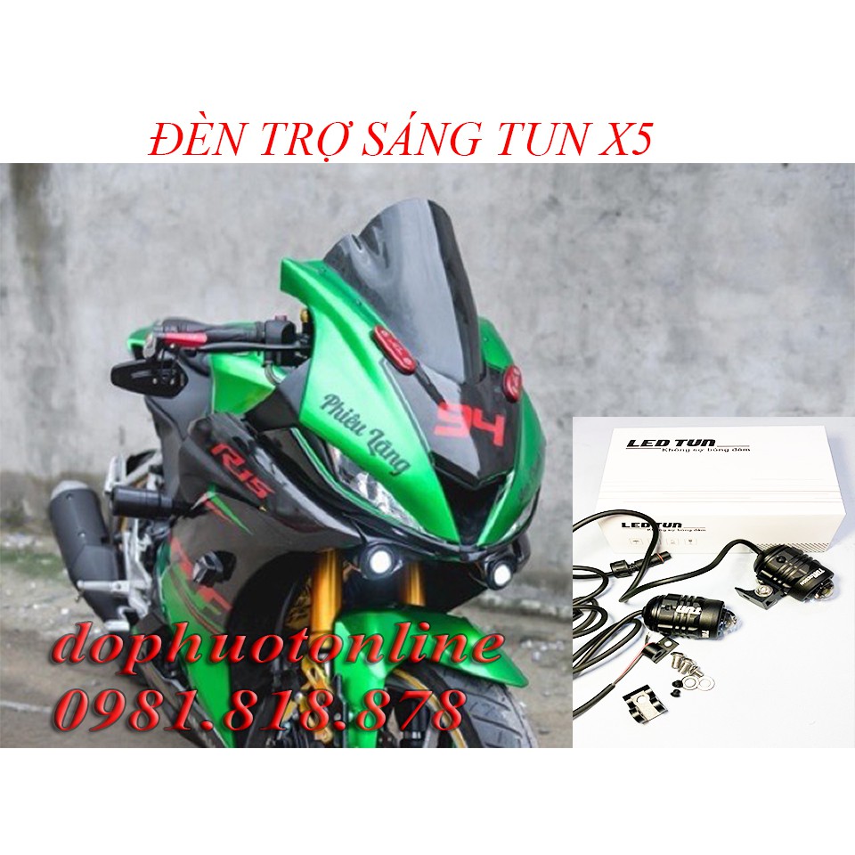 Đèn Trợ Sáng Mini Led Tun 5X - Pha Trắng, Cos Vàng<Dpol>