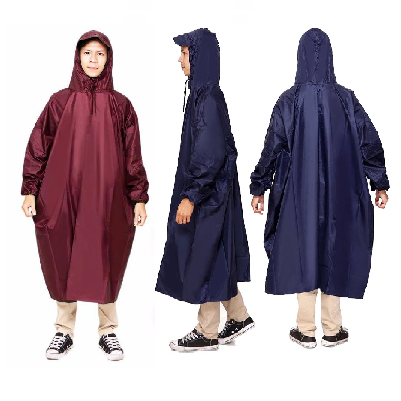 [HCM]Áo Mưa Bít Vải Dù Kín Người Siêu Bền 1 Người Áo Mưa Không Xẻ Tà AM01