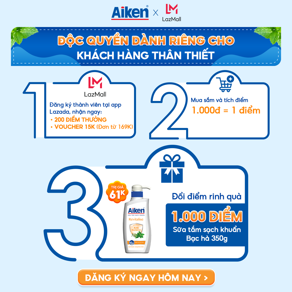 Aiken Xịt Diệt Khuẩn Tay Aiken 60ml