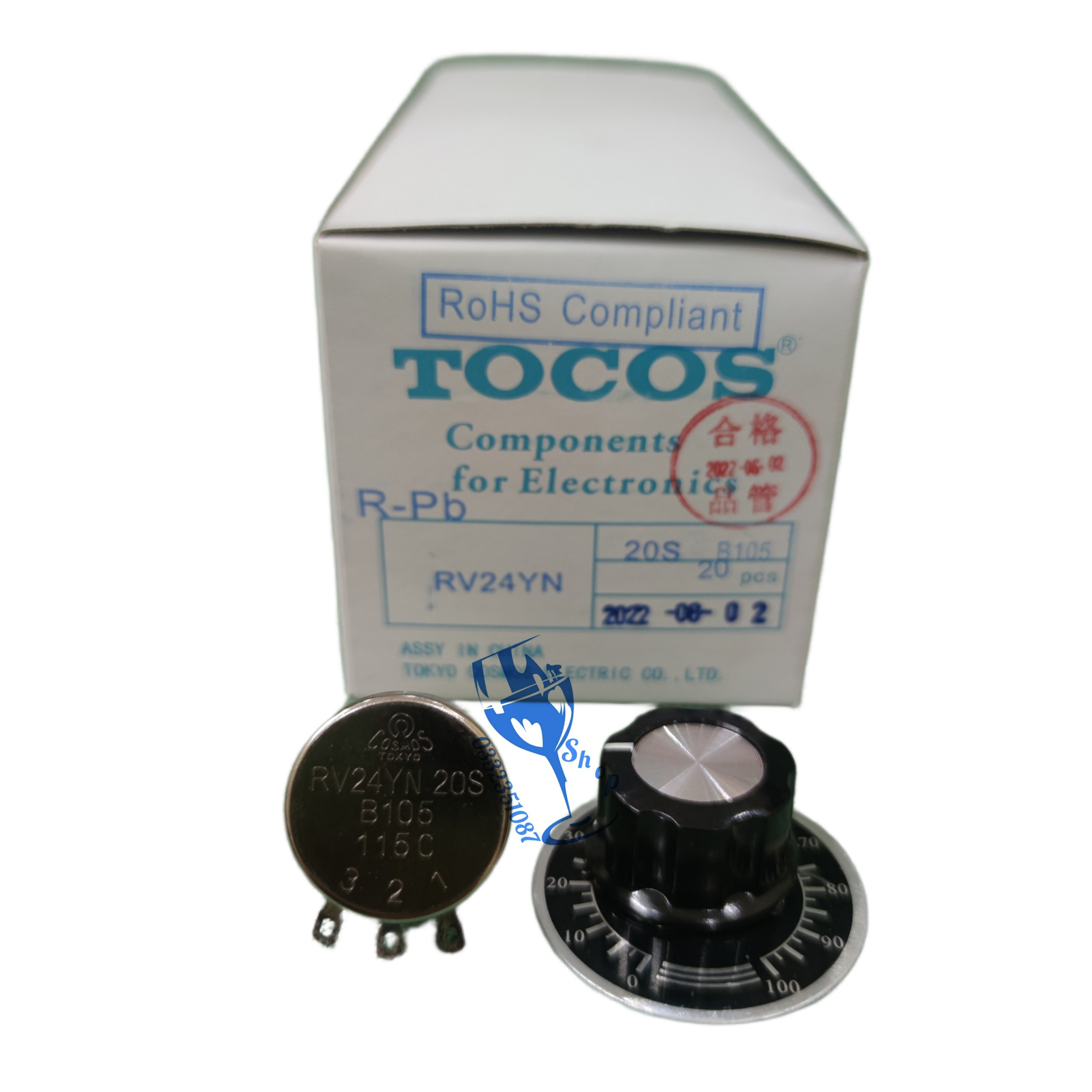 Biến trở tocos biến trở xoay chiết áp tocos rv24yn 20s b105 1m