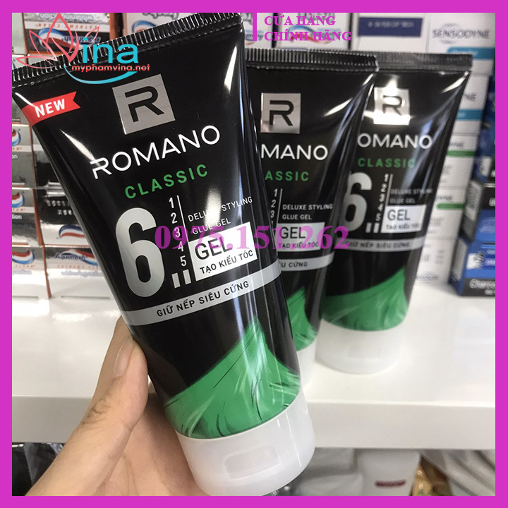GEL TẠO KIỂU TÓC ROMANO (SỐ 6) GIỮ NẾP SIÊU CỨNG 150G