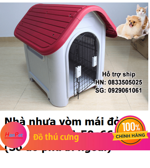 Nhà cho chó mèo ở - NHÀ NHỰA MÁI VÒM nhà chó mèo nhỏ / nhà ở cho thú cưng/ nhà nhựa thú cưng / nhà nuôi chó / nhà mèo / nhà chó / lồng nuôi chó / lồng nhốt chó / nhà nhốt chó / chuồng chó bằng nhựa