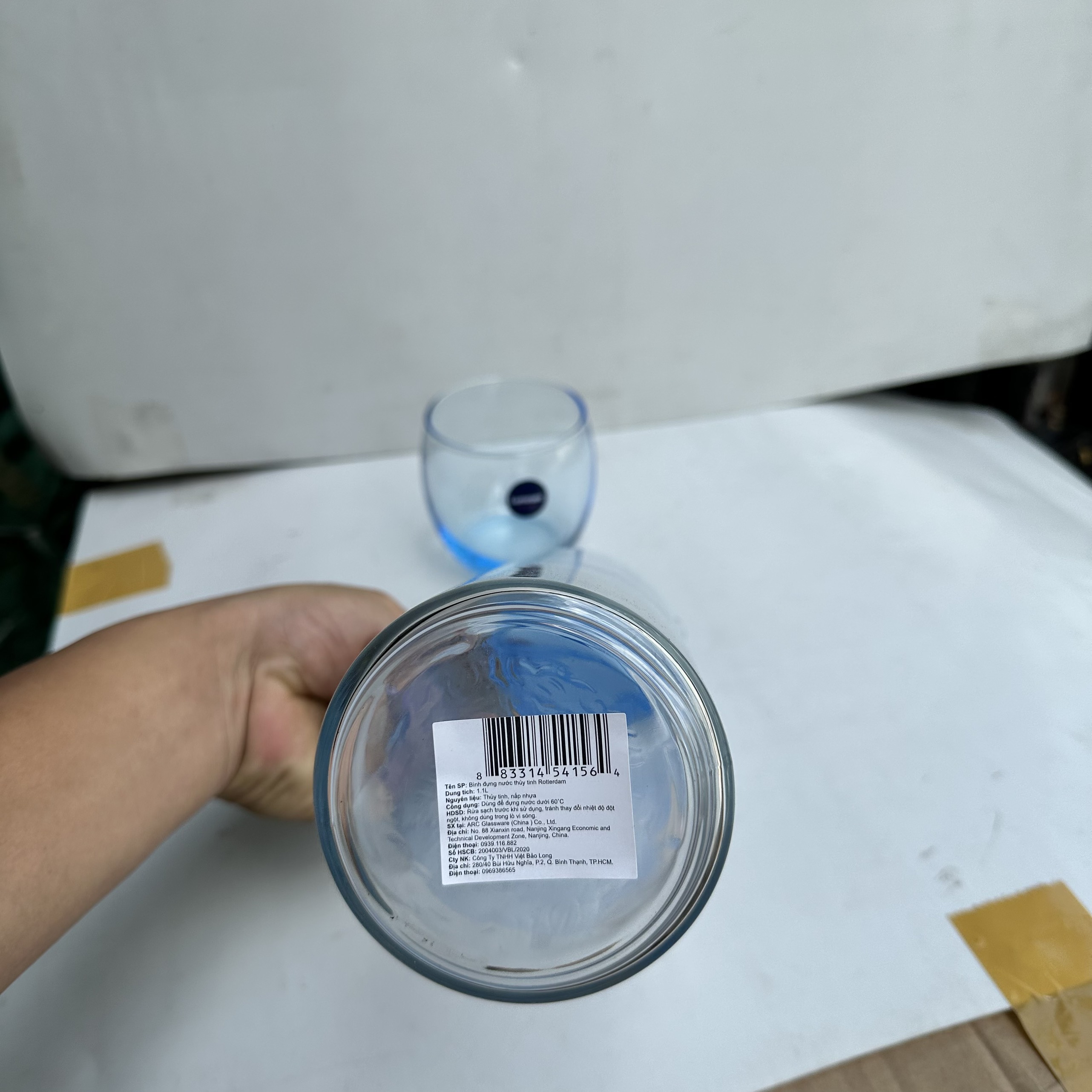 Bộ 1 bình 1.1l và 1 ly thủy tinh Luminarc
