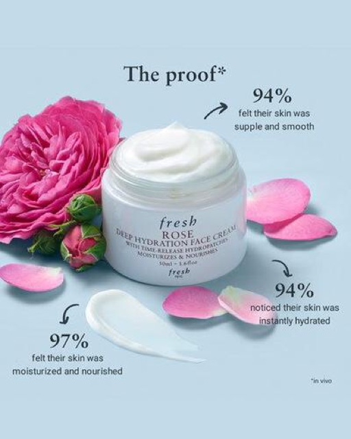 💎[ CHÍNH HÃNG ] Kem dưỡng ẩm Fresh Rose Deep Hydration Face Cream - 50ml 💯