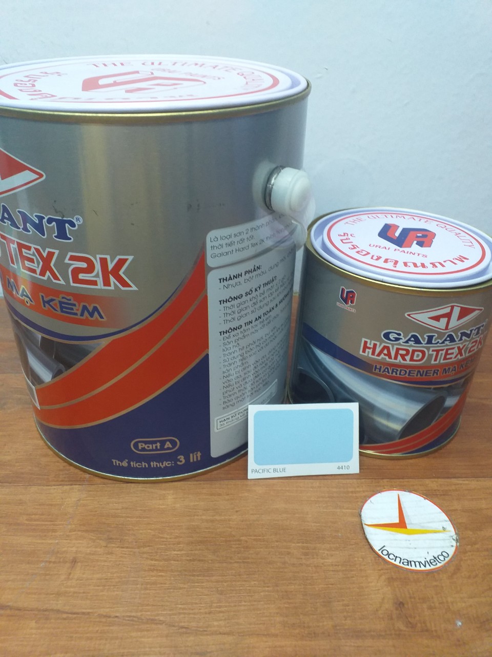 Sơn sắt mạ kẽm không cần lót Galant Hard Tex 2K 3.75L