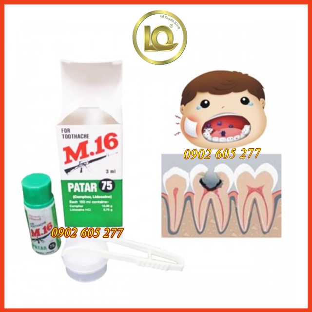 Dầu Giảm Đau Nhức Răng Patar 75 M16 Thái Lan 3ml