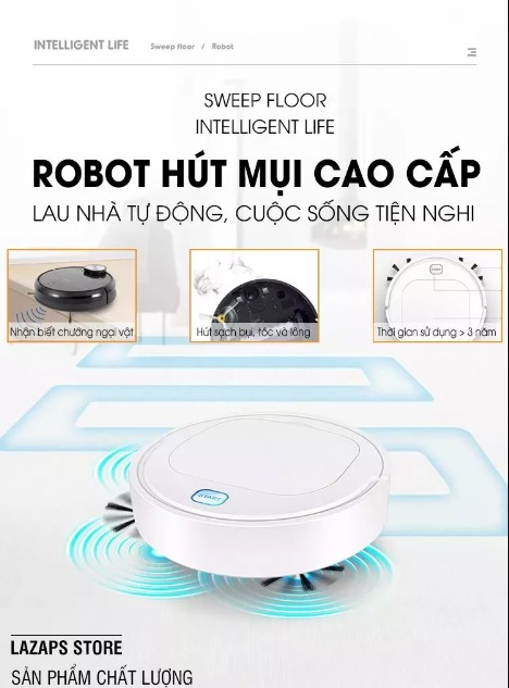ROBOT HÚT BỤI LAU NHÀ ROBOT HÚT BỤI TỰ ĐỘNG THÔNG MINH nhất 2023 Tự động phát hiện các đồ nội thất, dễ dàng làm sạch các vị trí như giường, tủ, ghế sofa.BẢO HÀNH 12 THÁNG