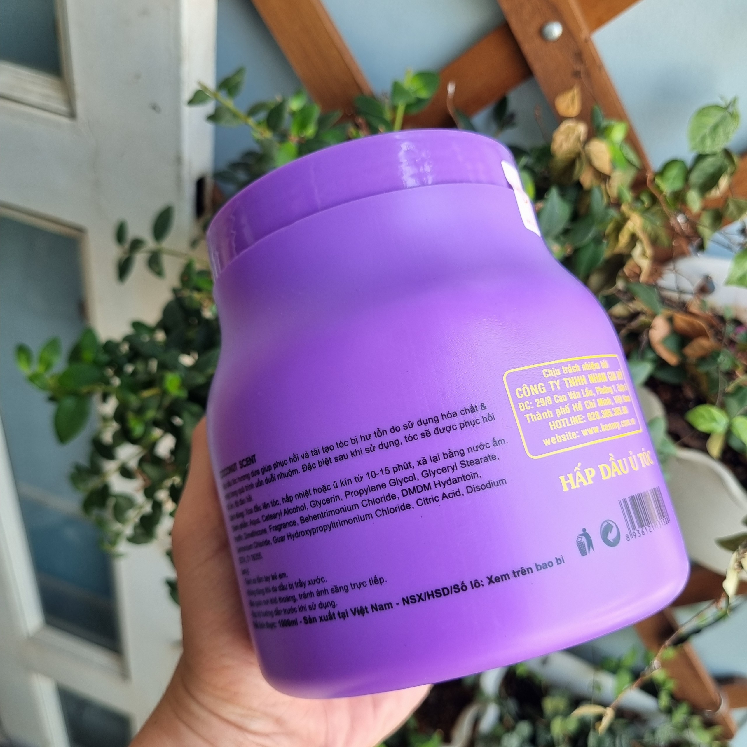 HẤP dầu  KENIMY 1000ML hương dừa sữa , phục hồi tóc .