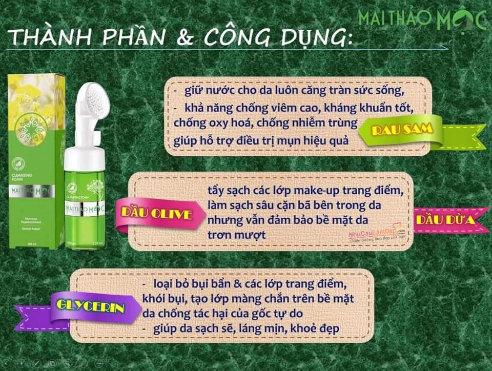 Sữa rửa mặt Mai thảo mộc 100ml M.A.I