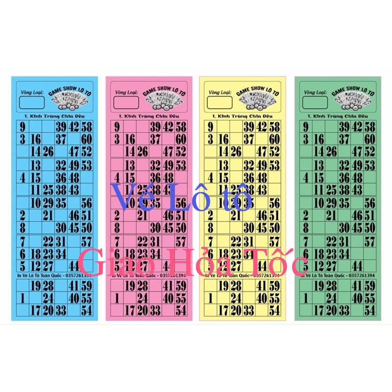 [Hoàn tiền 6%]Đồ chơi Loto ( Lô tô) 160 Tờ 60 Số( Dùng đươc cho Bộ 75 Số 90 Số)