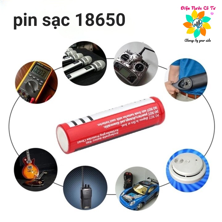 1 cục pin sạc 18650 loại tốt cho quạt sạc quạt mini, đèn pin, máy khoan pin