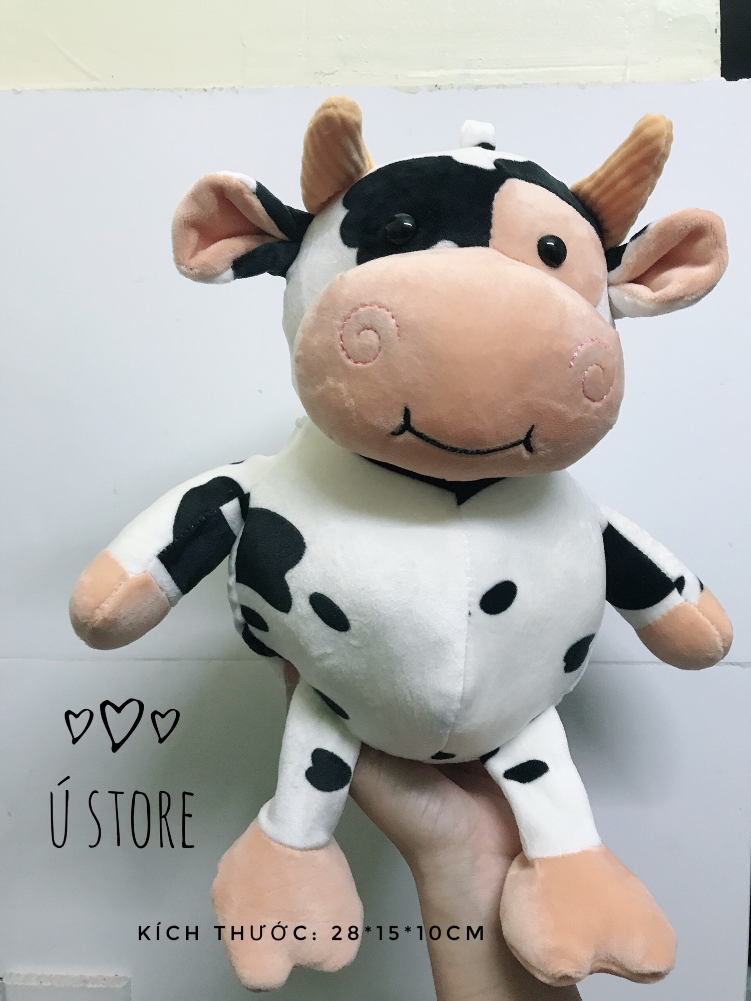 Túi đeo chéo bò sữa bông