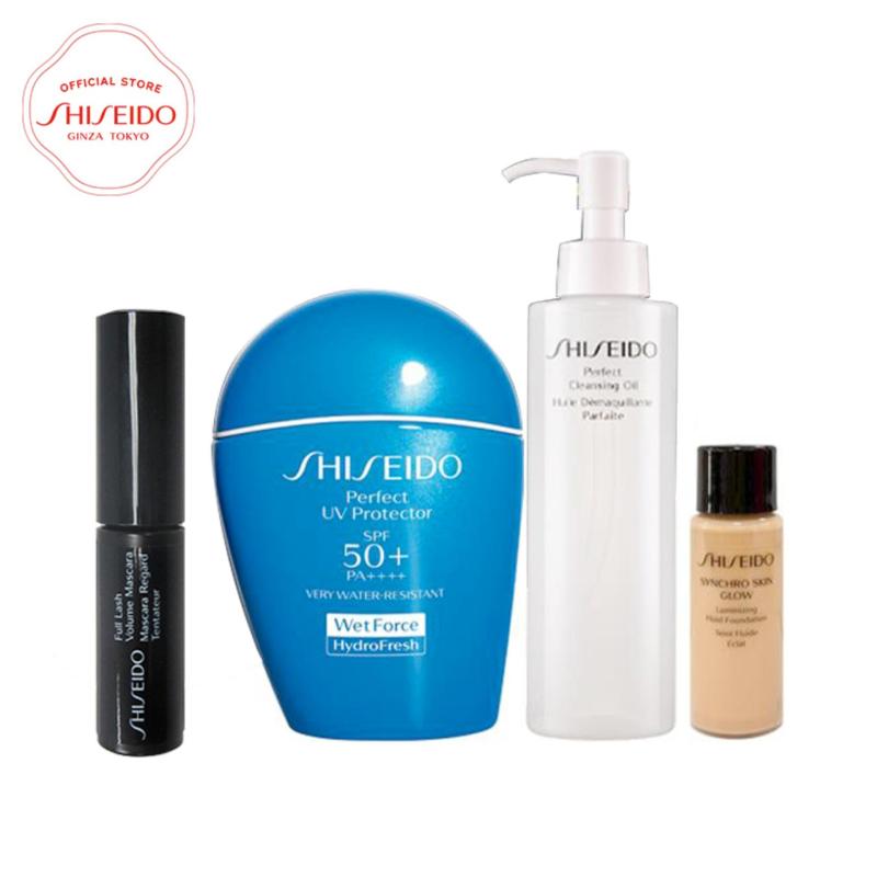 Bộ kem chống nắng Shiseido Perfect UV Protector 50ml kèm bộ trang điểm nhập khẩu