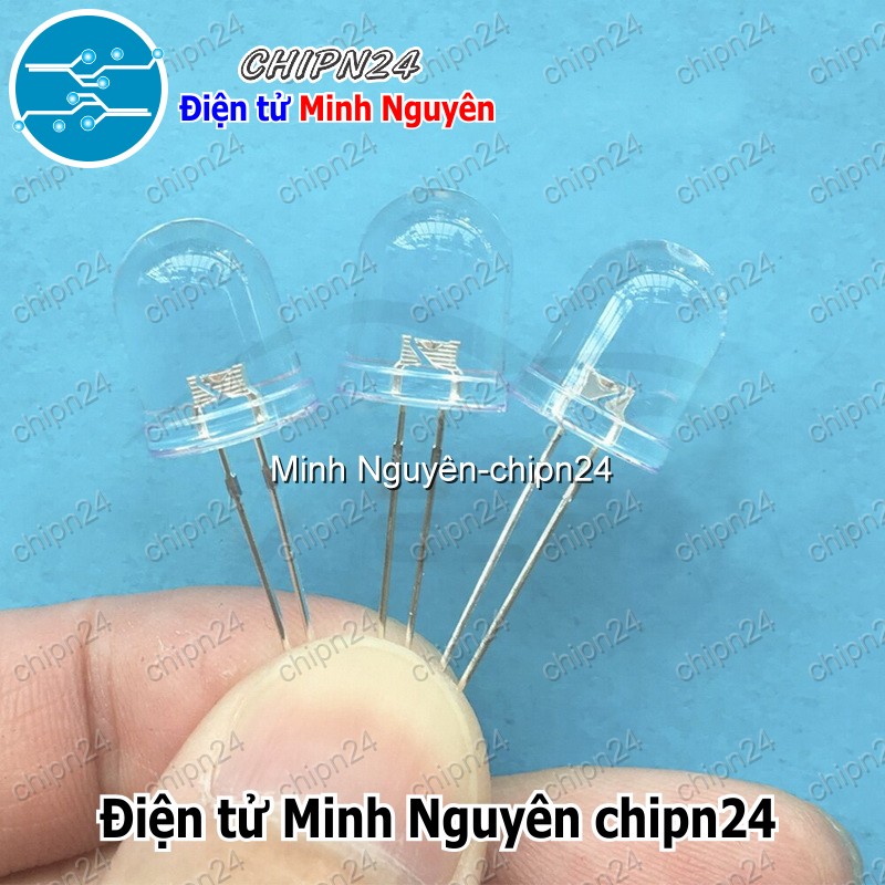 [10 con] (TK16) Led 10mm Trong Siêu Sáng (Đỏ/Vàng/Xanh Lá/Dương/Trắng)- [Chọn Loại] - HHH.00196