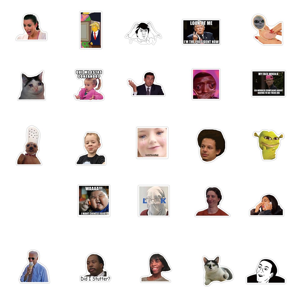 [HCM]Sticker Hình Dán Meme chế Hài Hước Vui Nhộn