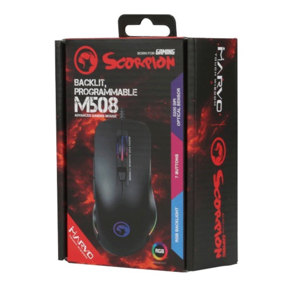 Mouse Marvo M508 đen LED