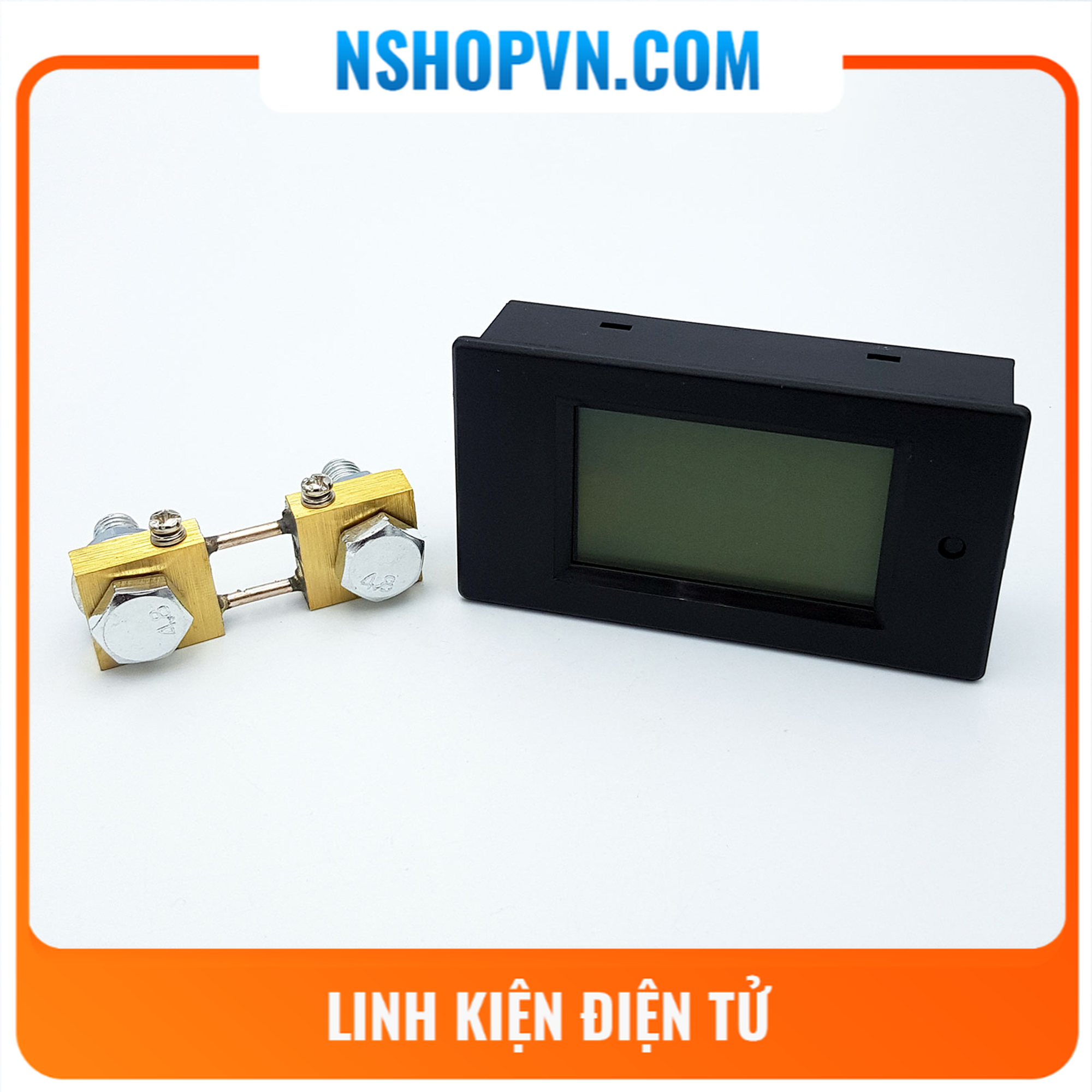 Đồng Hồ Đo Dòng, Áp, Công Suất, Mức Năng Lượng DC 100A kèm trở shunt