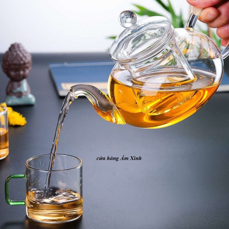 Ấm Thủy Tinh Pha Trà có lõi lọc (250 - 800 ml)