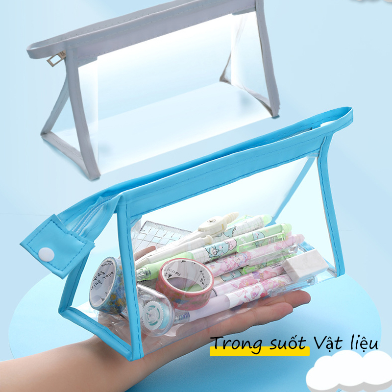 Multi-function storage bag large capacity canvas pencil case student pencil holder stationery storage