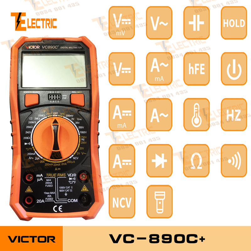 VICTOR VC - 890D Đồng Hồ Đo Điện Đo Tần Số Victor VC 890D
