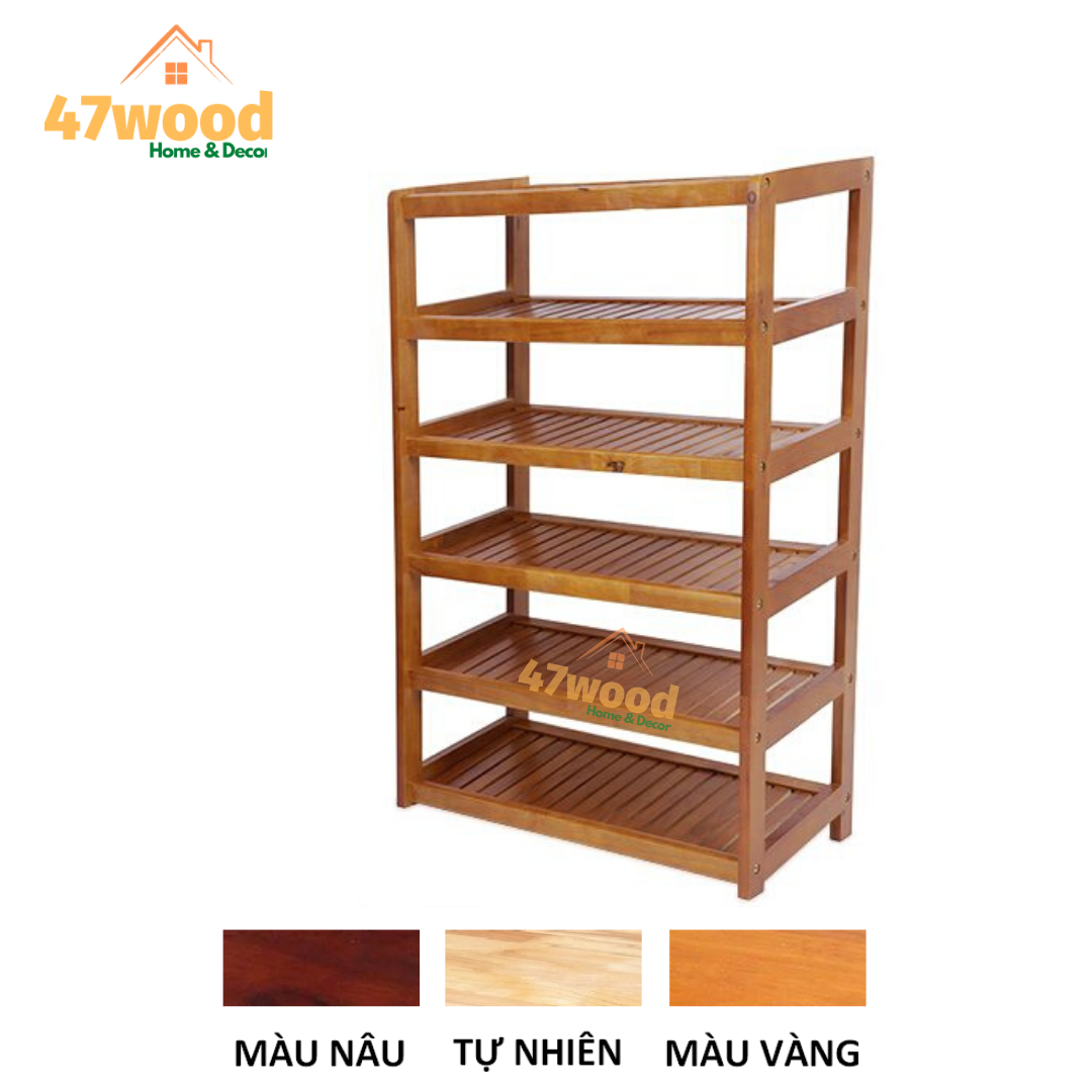 KỆ DÉP GỖ 6 TẦNG 60 ( MÀU VÀNG )