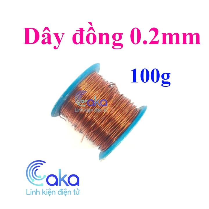Cuộn dây đồng 0.2mm 100g