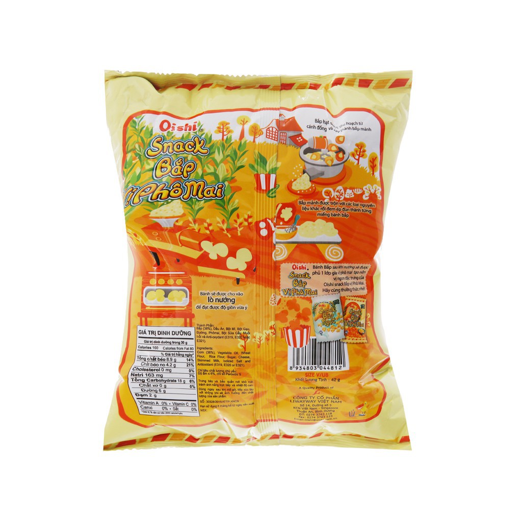 Bim bim Snack Bắp Vị Phô Mai 35g