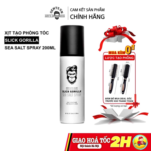 Xịt tạo phồng tóc Slick Gorilla Sea Salt Spray 200ml - Xịt dưỡng pre-styling tạo kiểu tóc