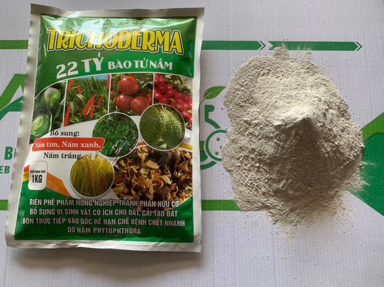 Chế Phẩm Vi Sinh Nấm TRICHODERMA - Chứa 22 tỷ Bào Tử - Bột Hào Tan - Gói 1kg