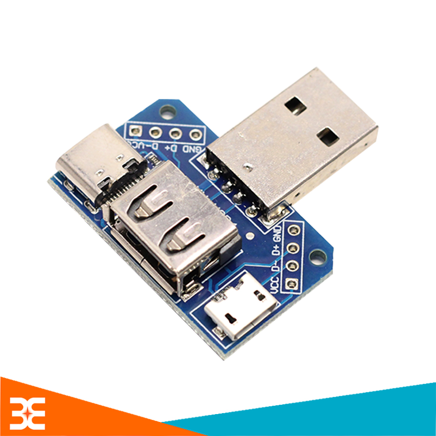 Pcb chuyển đổi usb a đực sang usb cái-usb micro-type c